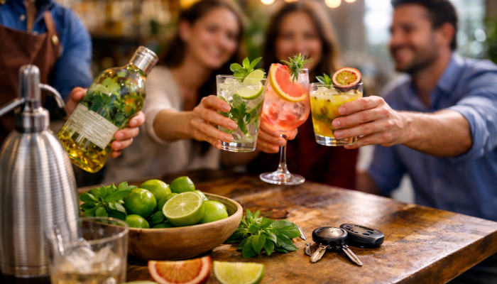 Drinks elaborados, apresentação sofisticada e zero álcool.